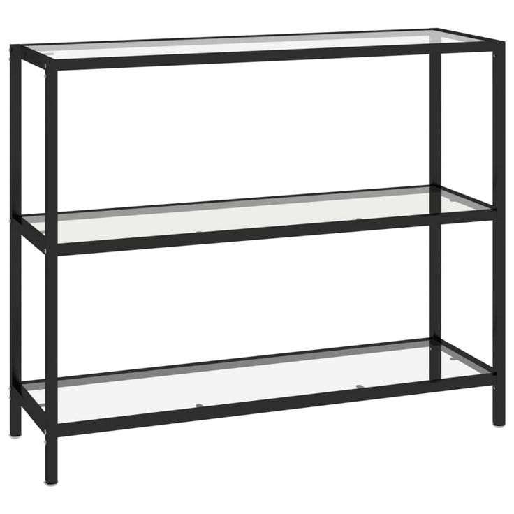 Hylly läpinäkyvä 100x36x90 cm karkaistu lasi (31629)