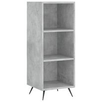 Hyllykaappi betoninharmaa 34,5x32,5x90 cm tekninen puu (28704)