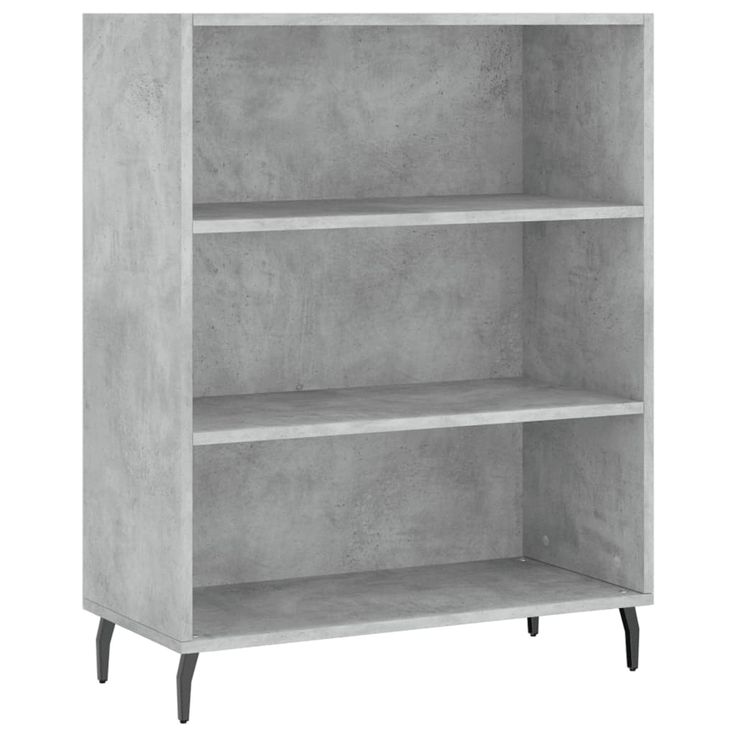 Hyllykaappi betoninharmaa 69,5x32,5x90 cm tekninen puu (28384)