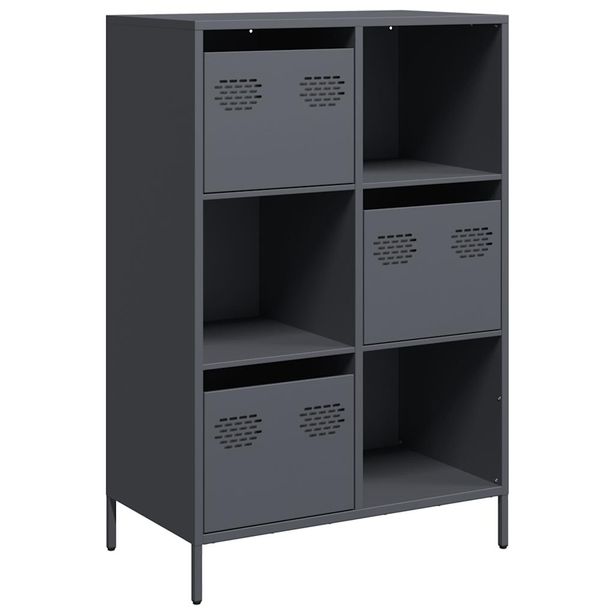 Hyllykkö Antrasiitti 68x39x103,5 cm Teräs (51408)