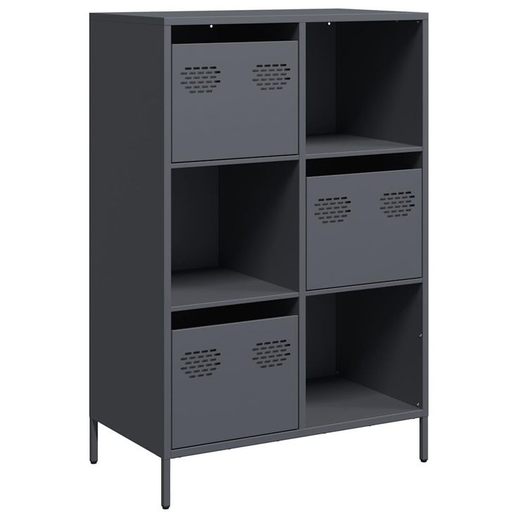 Hyllykkö Antrasiitti 68x39x103,5 cm Teräs (51408)