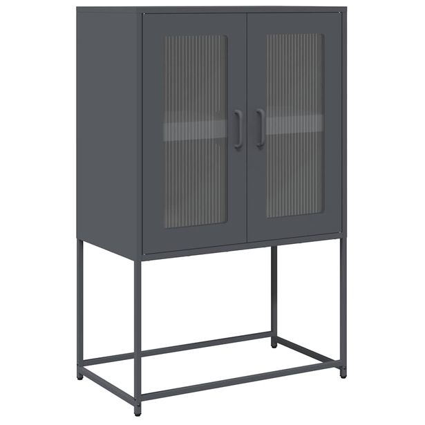 Hyllykkö Antrasiitti 68x39x107 cm terästä (53376)
