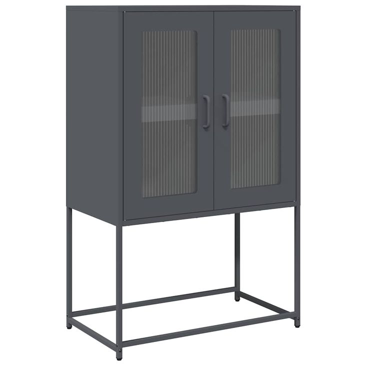 Hyllykkö Antrasiitti 68x39x107 cm terästä (53376)