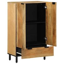 Hyllykkö Ruskea 60x33x100 cm Massiivipuu Mango (17750)