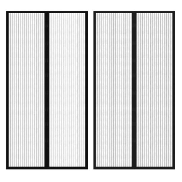 Hyttysverho Oveen 210 x 100 cm 2 kpl Magneeteilla Musta