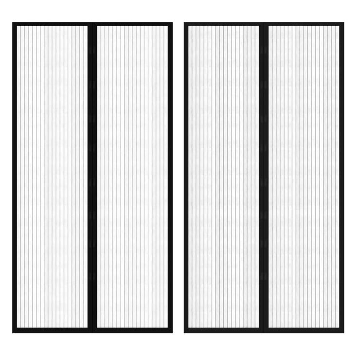Hyttysverho Oveen 210 x 100 cm 2 kpl Magneeteilla Musta
