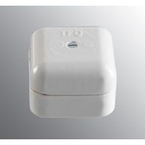 Jakorasia Ifö Electric, neliö, 50x50mm, pinta-asennus, valkoinen, posliini