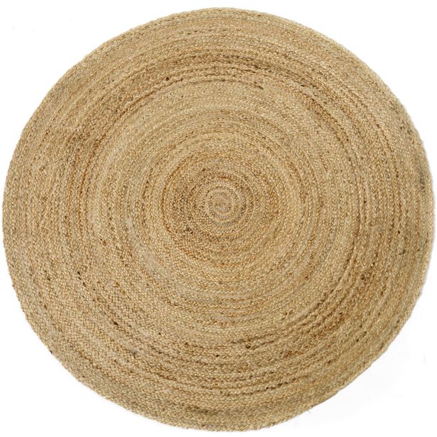 Pyöreä juuttimatto ihankotona Silmu Ø90cm natural