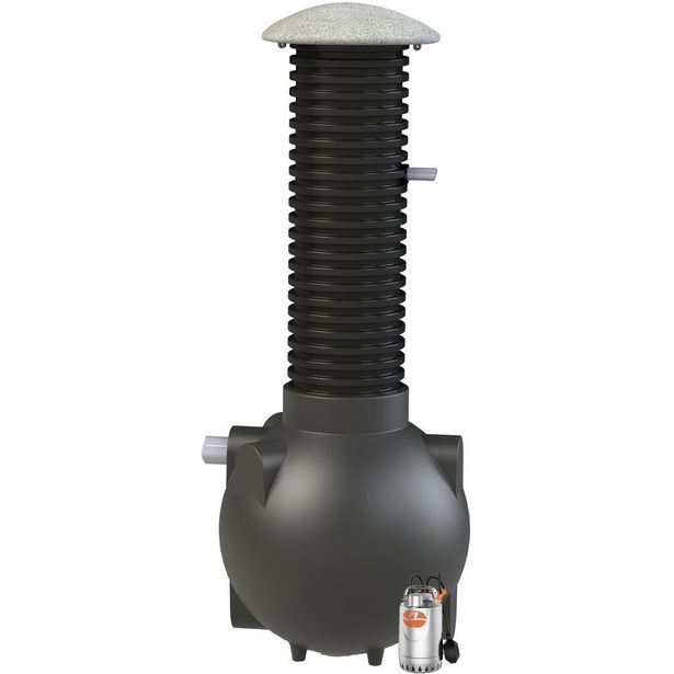 Pumppukaivo saostetut- ja harmaat vedet IISI D1000-40mm, 350L, ilman takaiskvent.