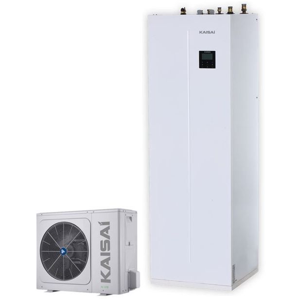 Ilma-vesilämpöpumppu Kaisai DUO KMK-240L-100RY3/KHA-08RY1-B, 8kW