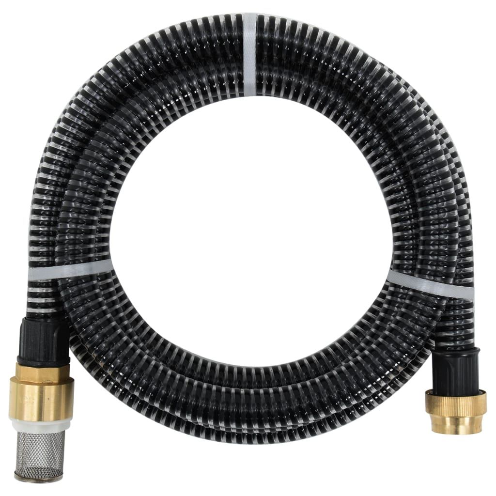 Imuletku 15m, messinkiliittimillä, musta 1,1" PVC