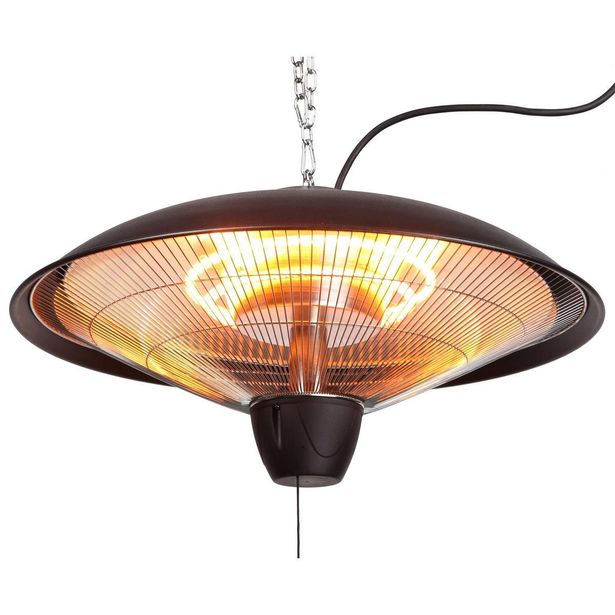 Terassilämmitin Fornorth Ceiling Heater Deluxe, 2000W, etäohjaus, musta