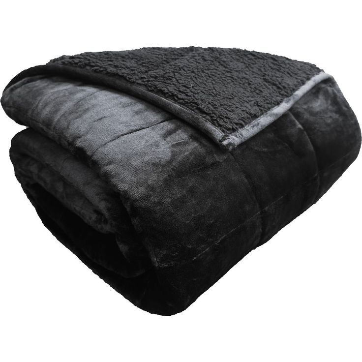 Painopeitto Polar Night Sherpa Black, 135x200cm