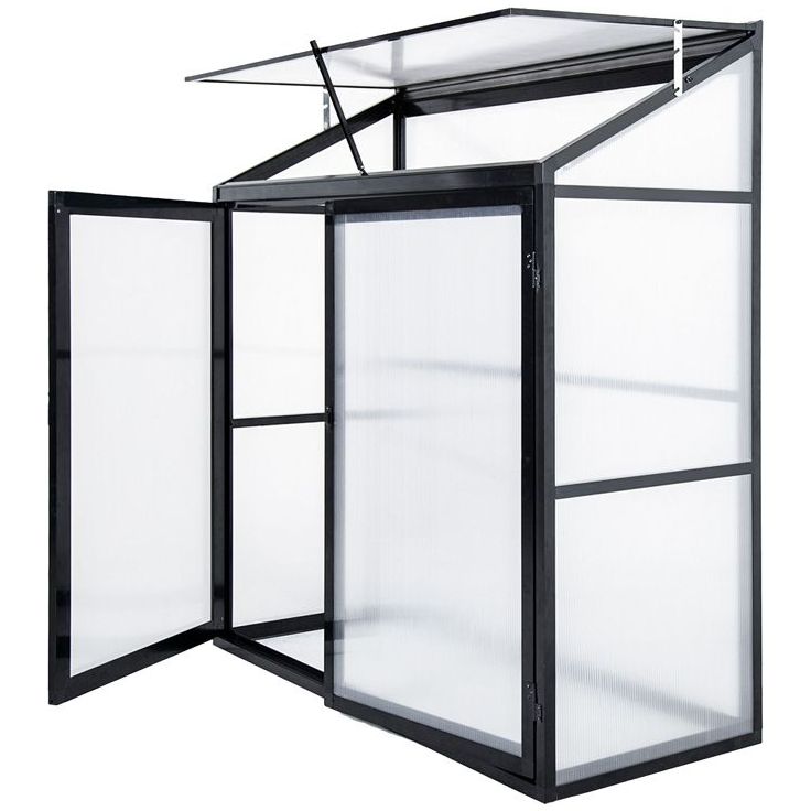 Minikasvihuone Lykke Havsvik, 130x55x140cm, musta