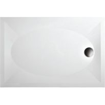 Suihkukulman allas Interia S0020-SET, kivimassa, 120x90cm, valkoinen