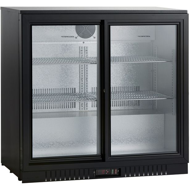 Jääkaappi lasiovella Scandomestic SC211SLE 90 cm musta