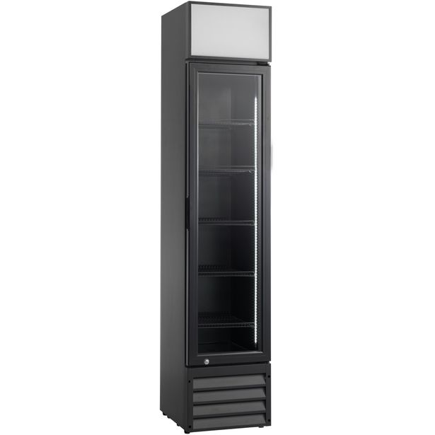 Jääkaappi lasiovella Scandomestic SD217BE 39 cm musta