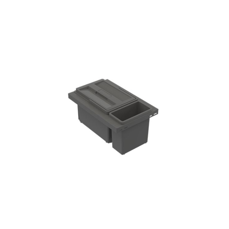 Jätelajittelujärjestelmä IMA Cube Basic Low M30 8L + 3L tummanharmaa