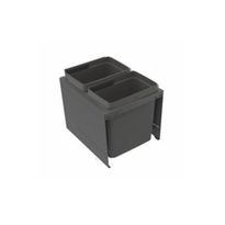 Jätelajittelujärjestelmä IMA Cube Compact, M40, 2x10L, tummanharmaa