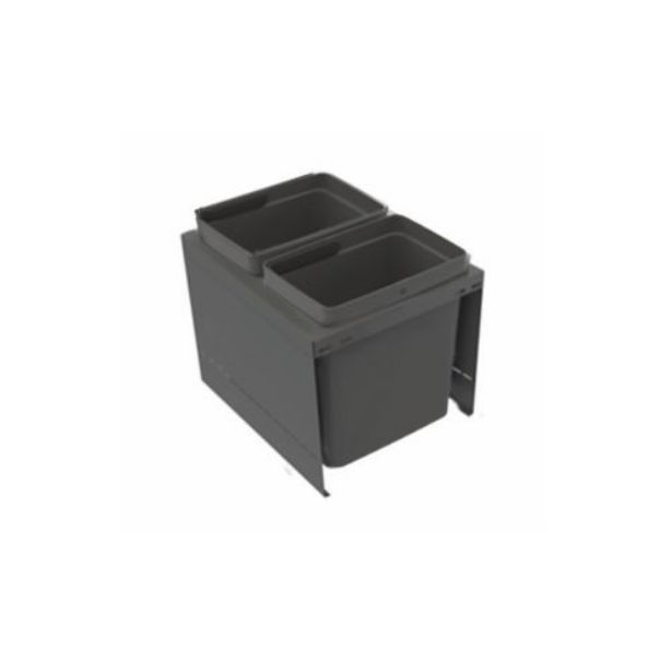 Jätelajittelujärjestelmä IMA Cube Compact M40 2x10L tummanharmaa