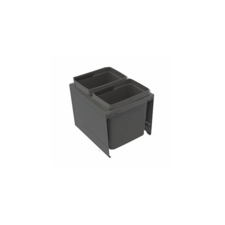 Jätelajittelujärjestelmä IMA Cube Compact M40 2x10L tummanharmaa