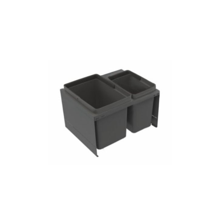 Jätelajittelujärjestelmä IMA Cube Compact M50 1x10L + 1x19L tummanharmaa 1
