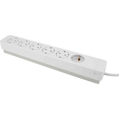 Jatkojohto Gelia, 2m, 6-osainen, valkoinen