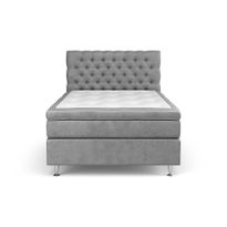 Jenkkisänky Estelle, 120x200 cm, sametti, harmaa (43513)