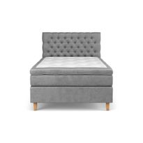 Jenkkisänky Estelle, 140x200 cm sametti, harmaa (43174)