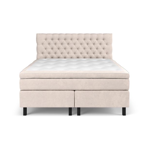 Jenkkisänky Estelle, 180x200 cm, sametti, beige (43097)