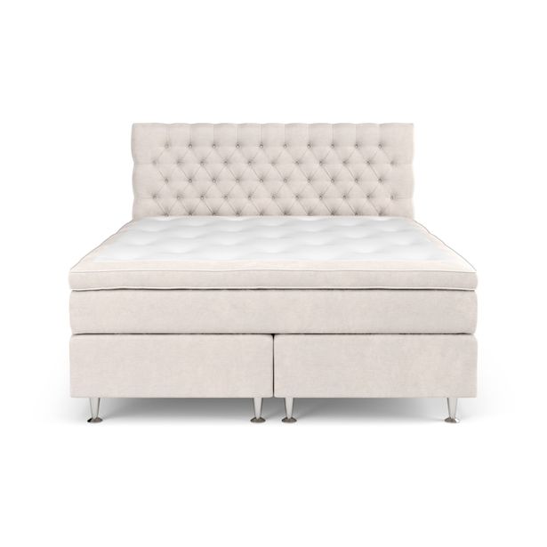 Jenkkisänky Estelle, 180x200 cm, sametti, beige (43711)