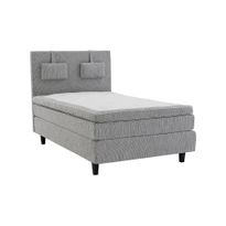 Jenkkisänky Longford, 140x200cm, vaaleanharmaa (25514)