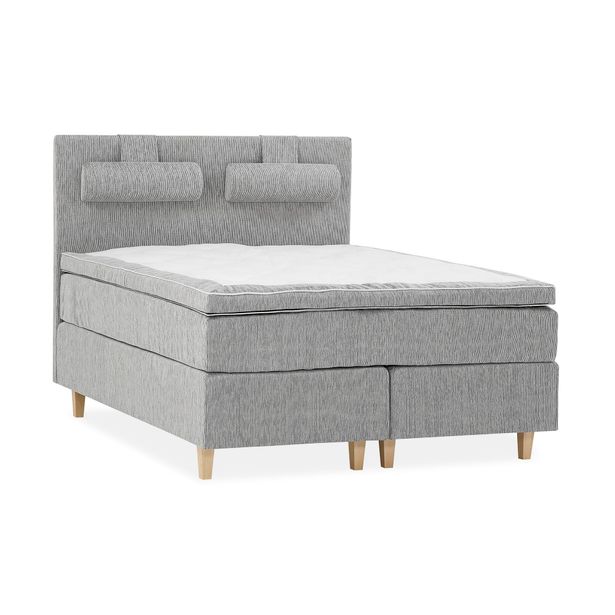 Jenkkisänkypaketti Grand, 160x200 cm, vaaleanharmaa (77870)