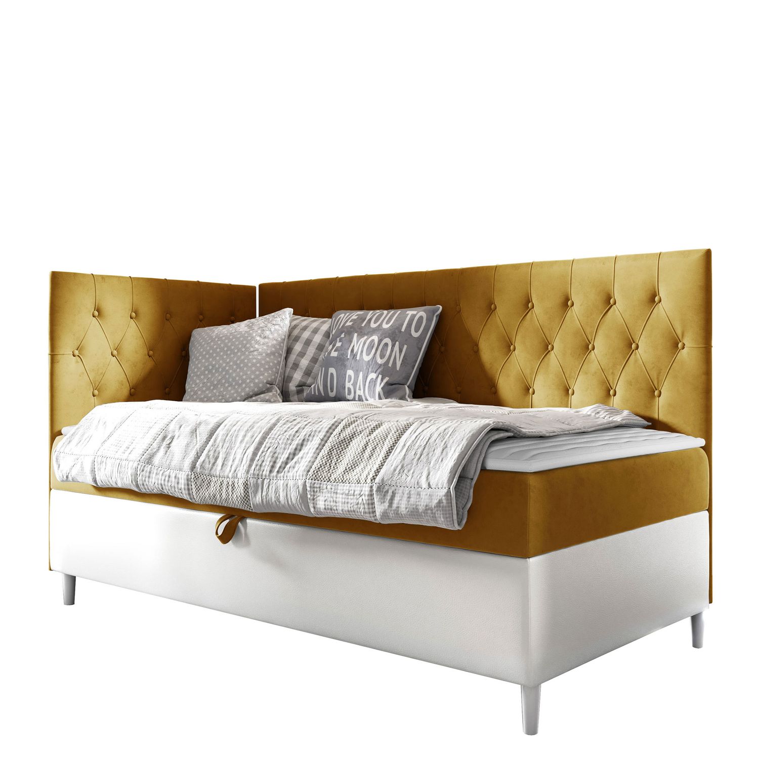 Jenkkisänky 100x200 JUNIOR FILIP 3, keltainen (3521)