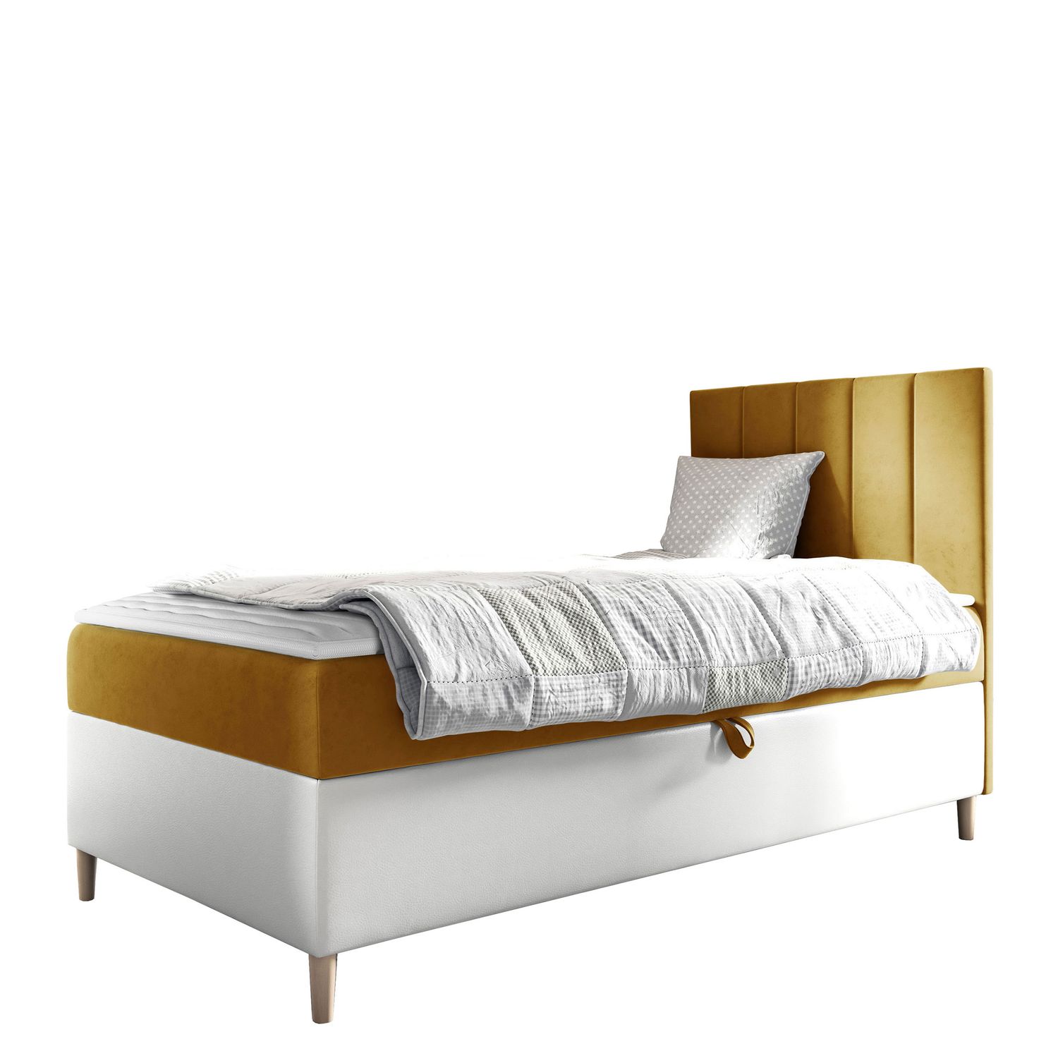 Jenkkisänky 80x200 JUNIOR MAJA 1, keltainen (3893)