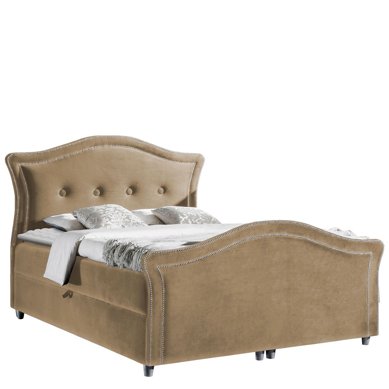 Jenkkisänky BEDRAN LUX 160x200 + sijauspatja, beige (3631)