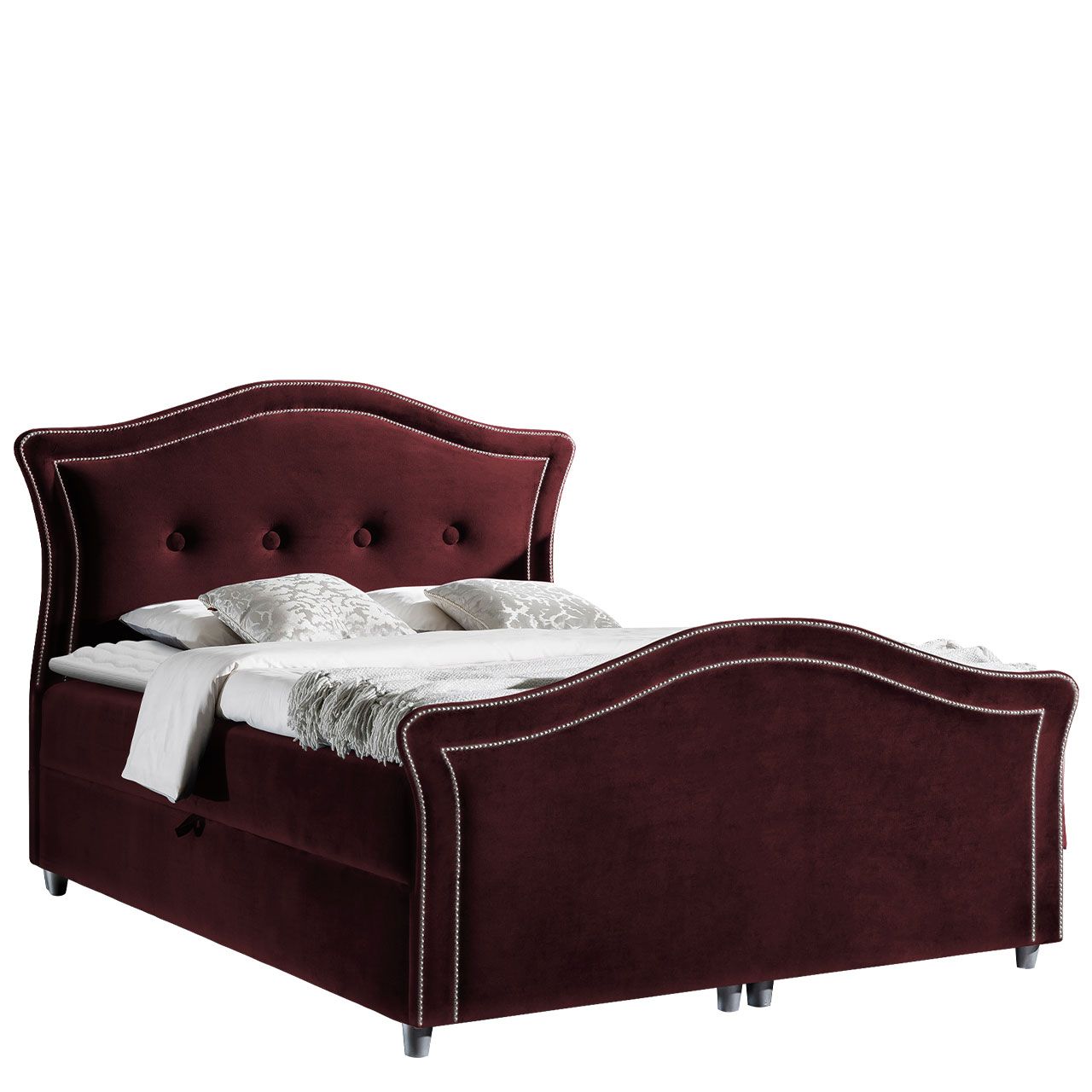Jenkkisänky BEDRAN LUX 180x200 + sijauspatja, punainen (3723)