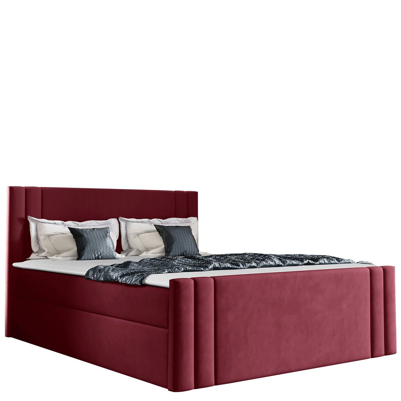 Jenkkisänky CARMEN 140x200 + sijauspatja, punainen (6280)