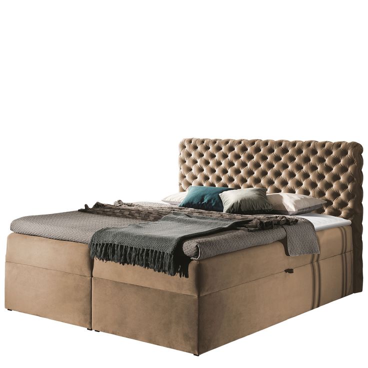 Jenkkisänky CHESTERFIELD 120x200 + sijauspatja , beige (7350)