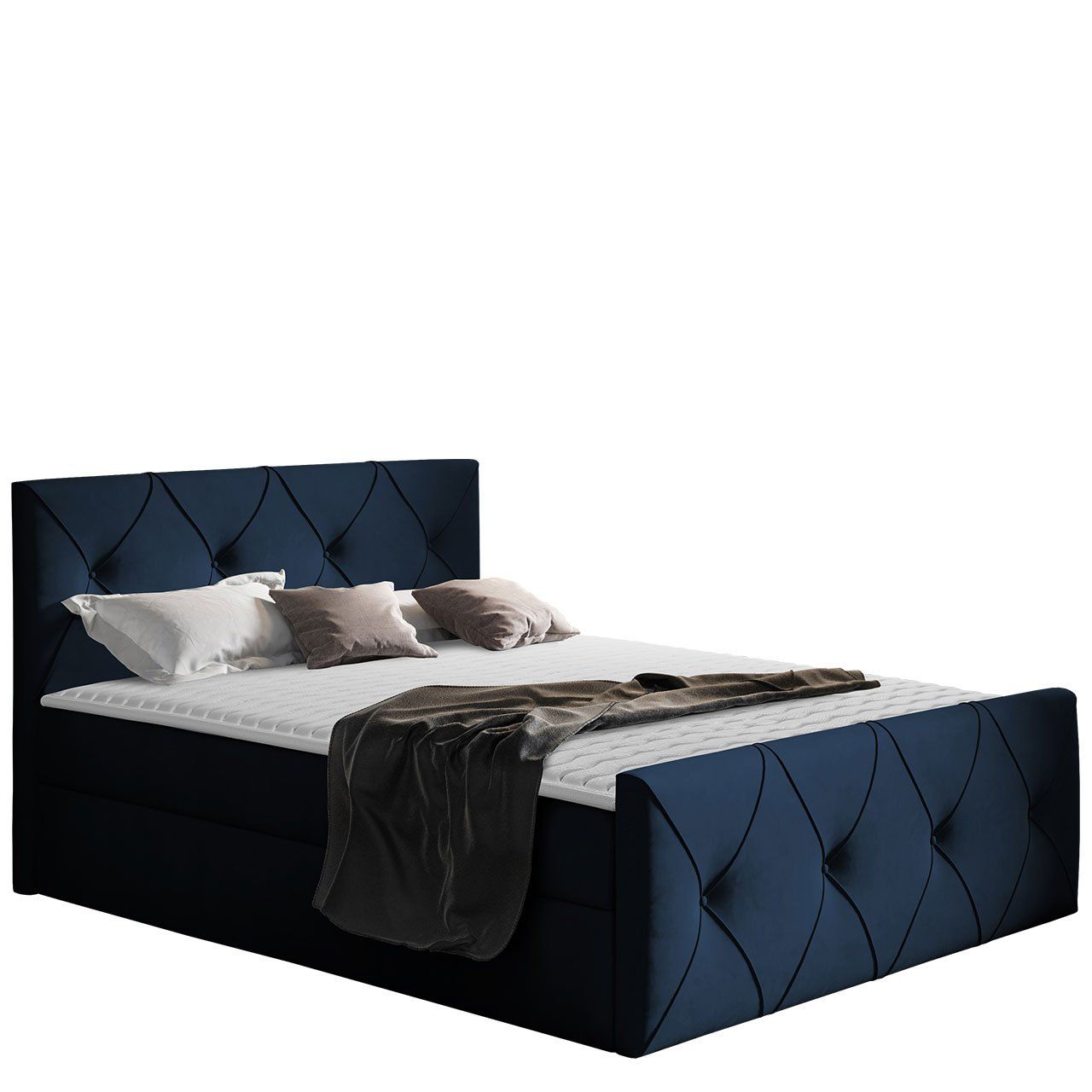 Jenkkisänky CRYSTAL LUX 200x200 + sijauspatja, sininen (8357)