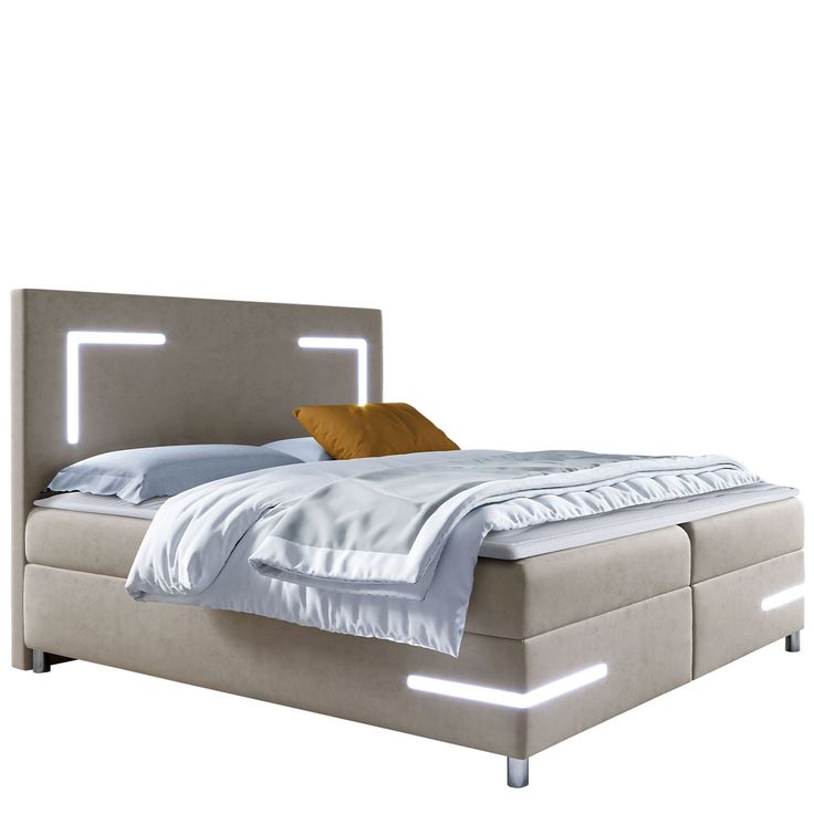 Jenkkisänky DELOS LED 120x200, beige (8978)