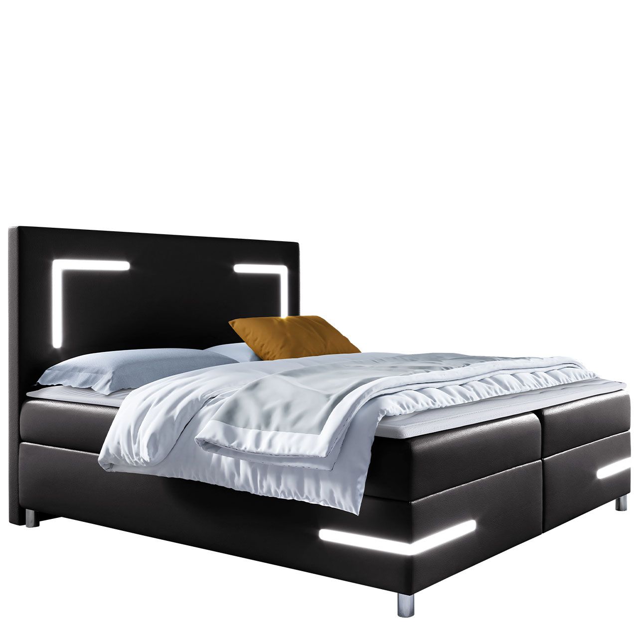 Jenkkisänky DELOS LED 120x200, musta (4436)