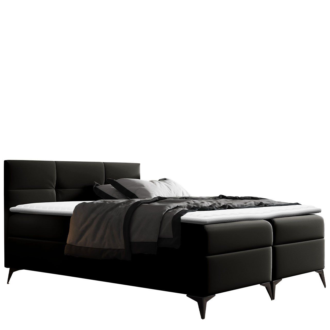 Jenkkisänky FIGARO 160x200 + sijauspatja, musta (0353)