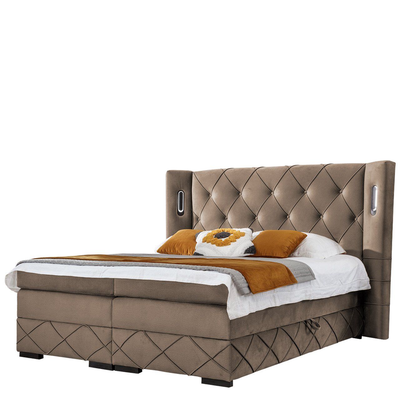 Jenkkisänky FOCUS LUX 200x200, ruskea (5505)