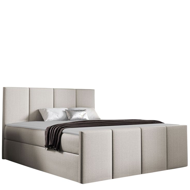 Jenkkisänky LARS 120x200 + sijauspatja, beige (8827)