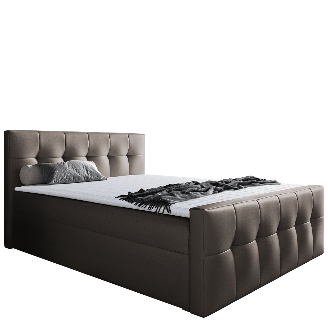 Jenkkisänky MALIBU 140x200 + sijauspatja, harmaa (4058)