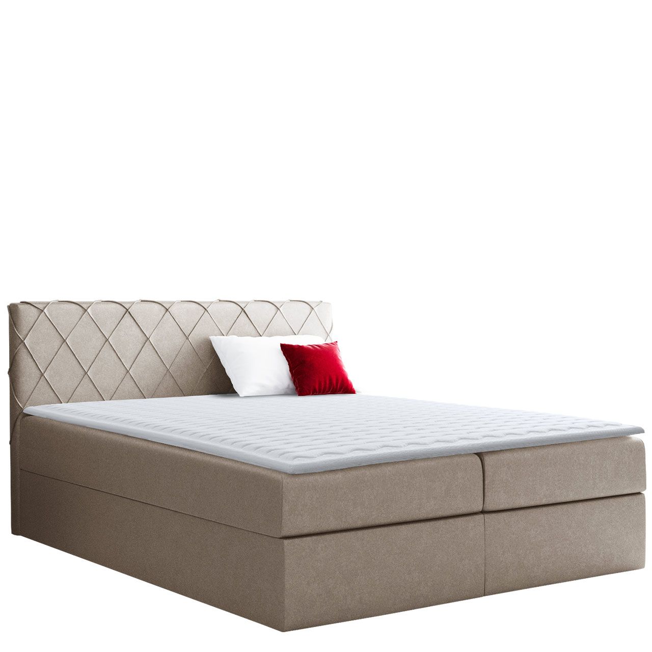 Jenkkisänky PAROS 180x200 + sijauspatja, beige (5179)