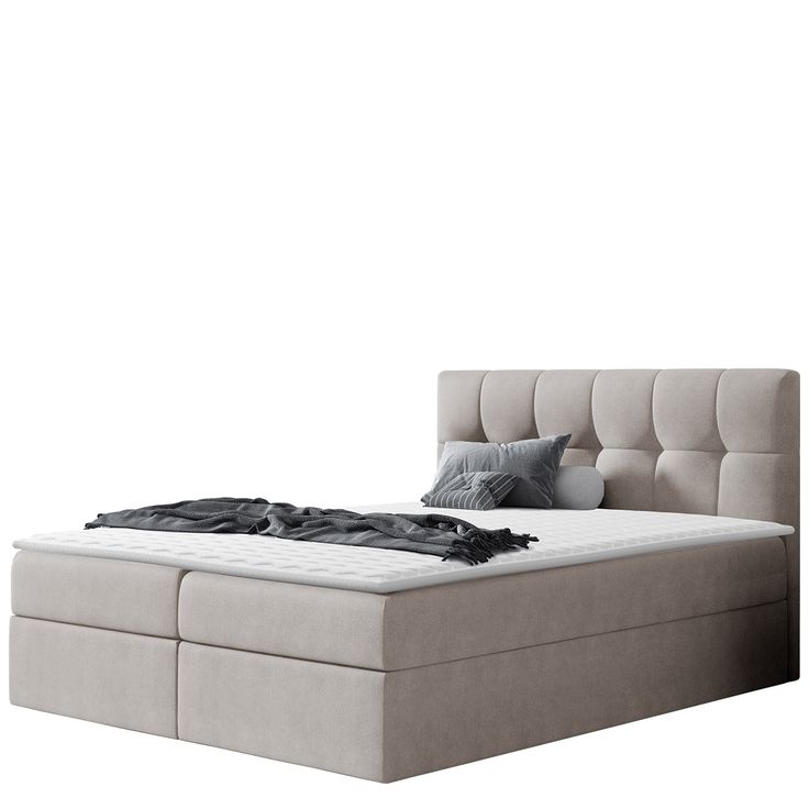 Jenkkisänky RICO 120x200 + sijauspatja, beige (0332)