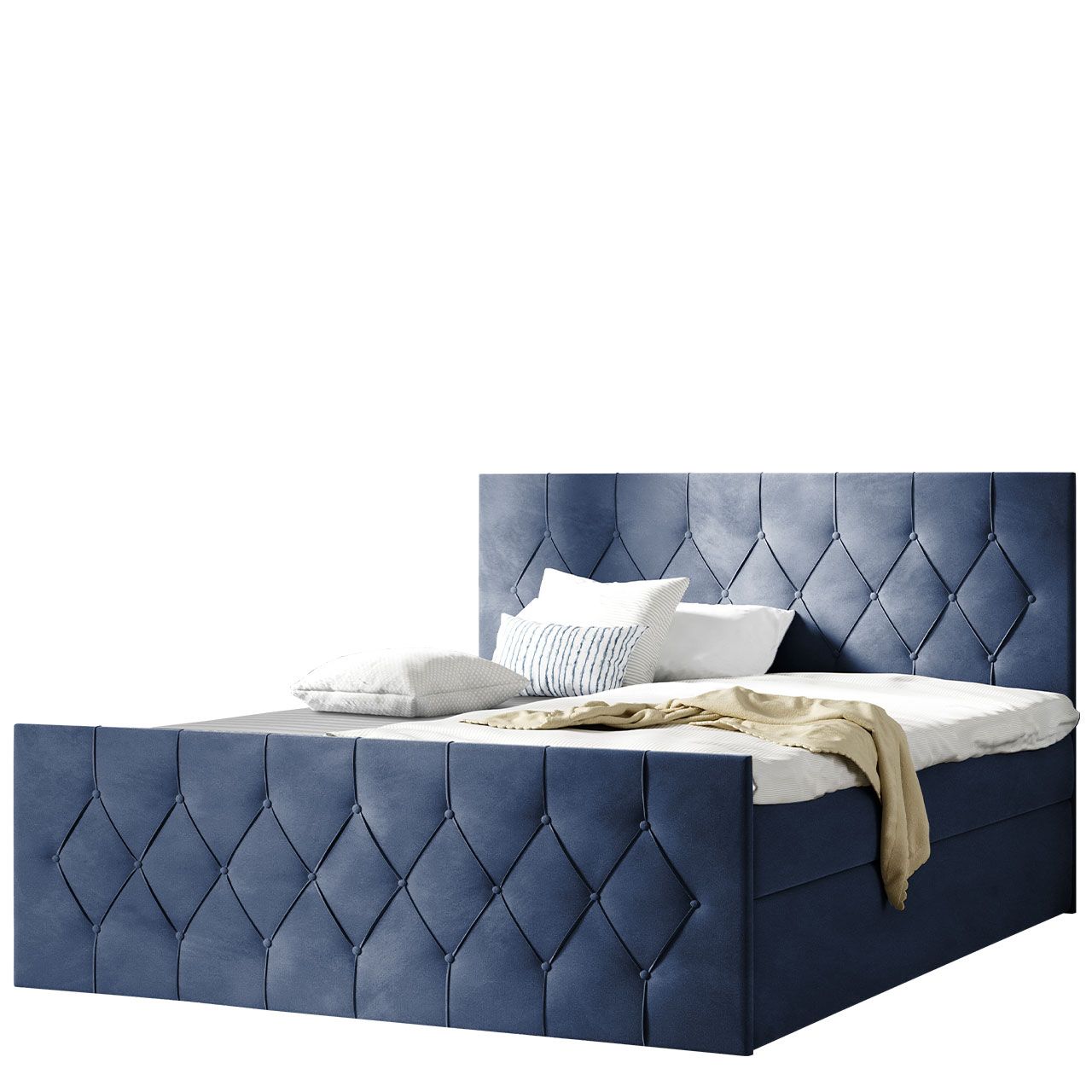 Jenkkisänky SKY LUX 200x200 + sijauspatja, sininen (9803)