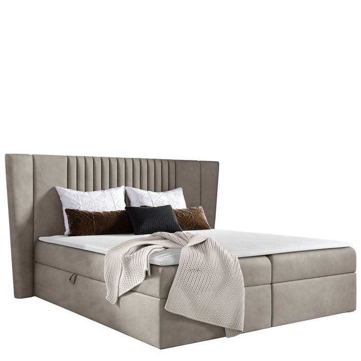 Jenkkisänky SPARK 120x200 + sijauspatja, beige (2327)
